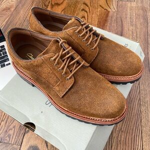Clarks Men's Brown Suede Oxfords